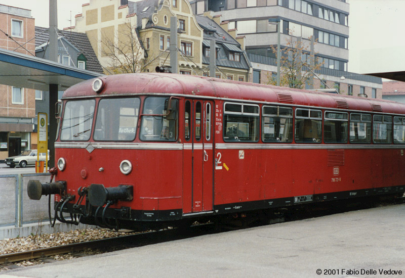 Schienenbus-Triebwagen 796 721-9 in Memmingen